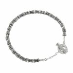 Bracciale Colonna T-bar Donna Argento Invecchiato