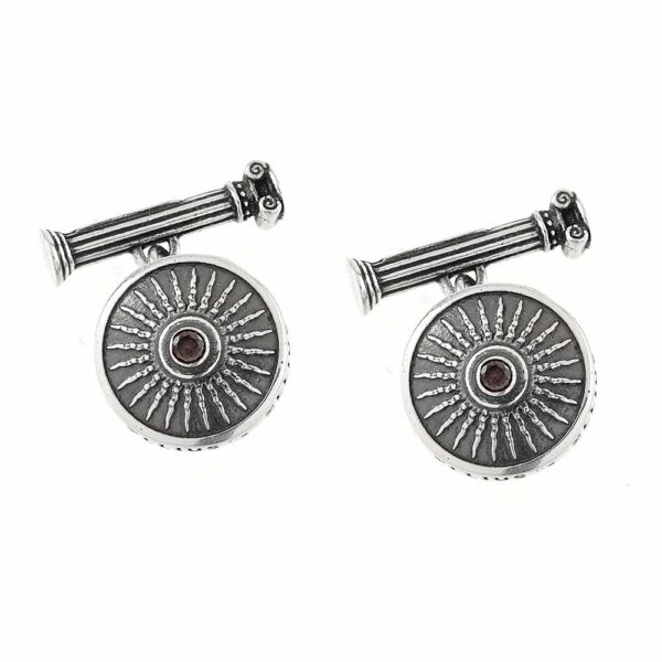 Cufflinks Ancient Rome with Brown Stones