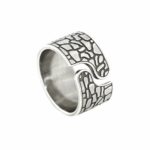 Anello Opus Argento Uomo Retro Aperto