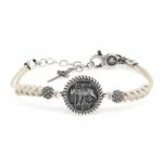 Bracciale Argento Cordino Avana Lupa Capitolina