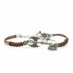 Bracciale Cordino Marrone Ascia