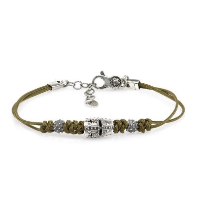 Bracciale Elmo Giostratore Cordino Verde Militare