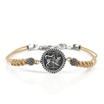Bracciale Donna Chimera Argento Cordino Avana