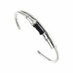Lance Leather Joust Bracelet Black