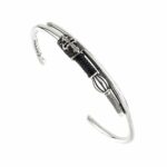 Golden Lance Bracelet Black Stones