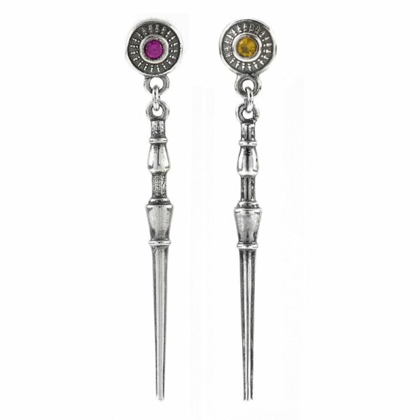 Lance of Joust Earrings Stones Yellow and Ruby