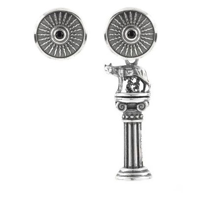 Asymmetrical Roma Caput Mundi Earrings