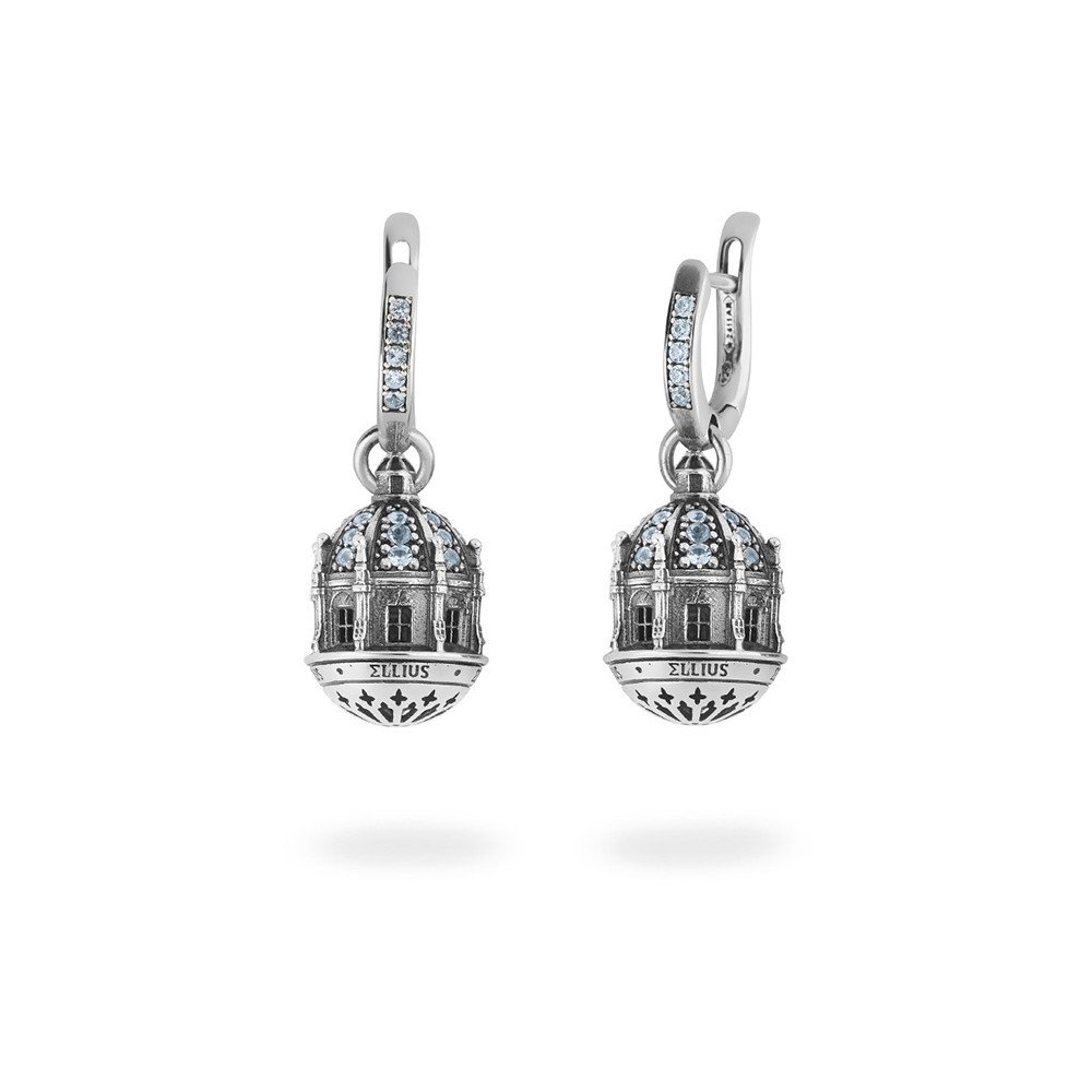 Charmsy Orecchini A Perno A Cupola, Argento Sterling 925 Placcato Oro 18k, 15x6 Mm, Lucidi, Antiossidazione, Regalo In Scatola Portagioie