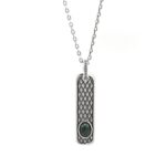 Collana Uomo Serpente Malachite Argento