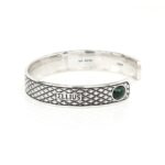 Bracciale Rigido Argento Serpente Laterale