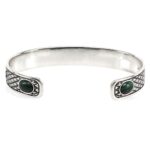 Bracciale Rigido Argento Serpente Uomo