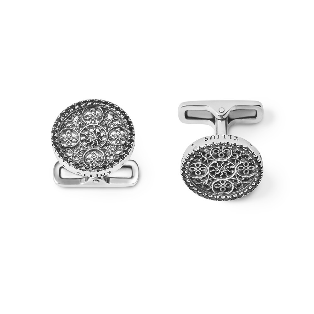Gemelli Rettangolari Uomo In Argento 925 Con Diamante – Hoxton London, Confezione Regalo