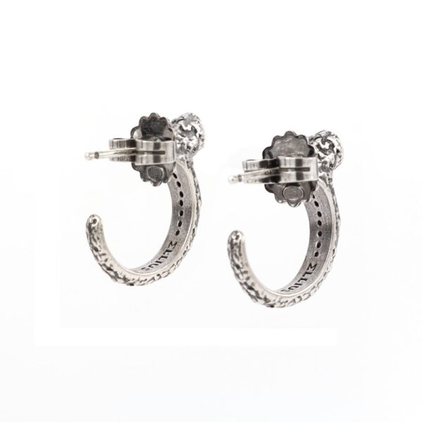 Women silver volcano retro earrings