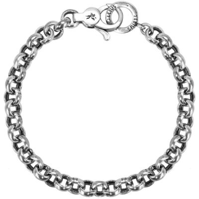 Rolo silver component bracelet for charms