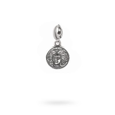 Charm Mitologia Medusa gioielli argento Ellius moschettone