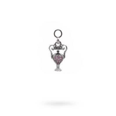Charm Mitologia Unguentario pietre viola gioielli argento Ellius orecchino