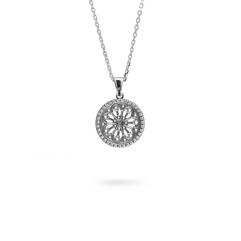 Minimal Rose Window Necklace | Florence - Ellius Jewelry