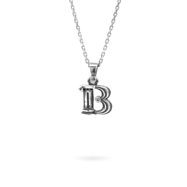 collana lettera b argento ellius gioielli
