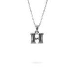 collana lettera H argento ellius gioielli