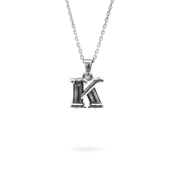 collana lettera K argento ellius gioielli