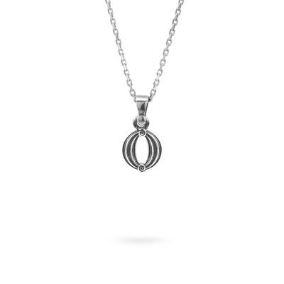 collana lettera O argento ellius gioielli