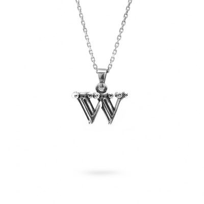 collana lettera W argento ellius gioielli