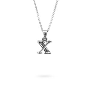 collana lettera X argento ellius gioielli