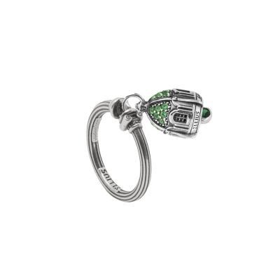 Anello Portafortuna Capri Pietre Verde argento gioielli Ellius
