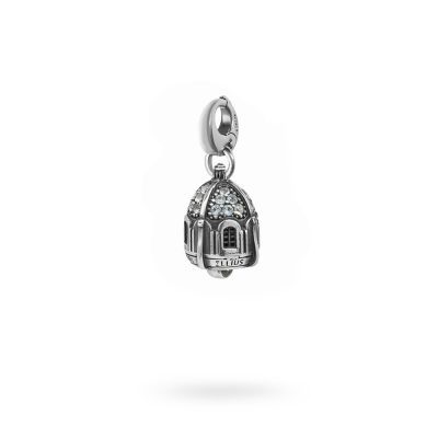 Charm Portafortuna Capri Pietre Azzurra moschettone gioielli argento Ellius