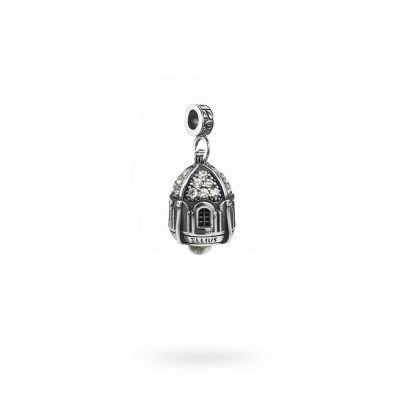 Charm Portafortuna Capri Pietre Bianche maglina gioielli argento Ellius