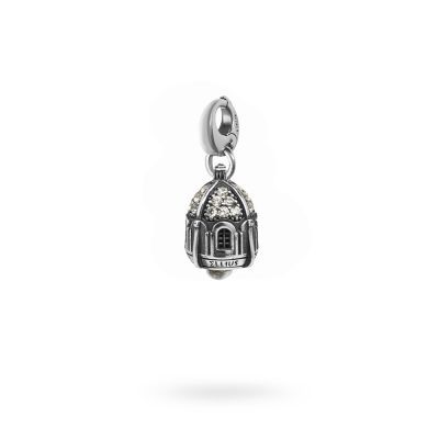Charm Portafortuna Capri Pietre Bianche moschettone gioielli argento Ellius
