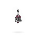 Charm Portafortuna Capri Pietre Fucsia maglina gioielli argento Ellius