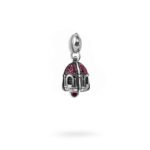 Charm Portafortuna Capri Pietre Fucsia moschettone gioielli argento Ellius