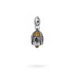 Charm Portafortuna Capri Pietre Gialle moschettone gioielli argento Ellius