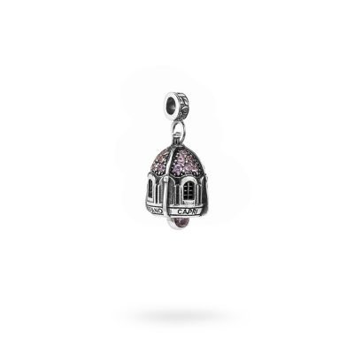 Charm Portafortuna Capri Pietre Viola maglina gioielli argento Ellius