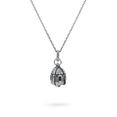 Collana Portafortuna Capri Celeste donna Gioielli argento Ellius