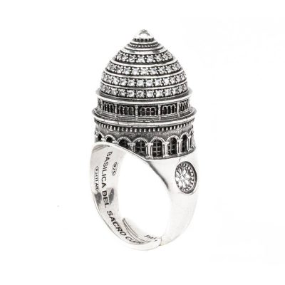 Anello Cupola Basilica Sacro Cuore Parigi gioielli argento Ellius