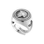 Anello Gladiatore tondo gioielli argento Ellius