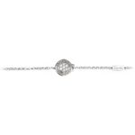 Bracciale bambino Natività rodio pietre bianche gioielli argento Ellius fronte