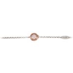 Bracciale neonata Natività rose pietre rosa gioielli argento fronte