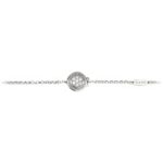 Bracciale neonato Natività rodio pietre bianche gioielli argento Ellius fronte