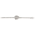 Bracciale neonato Natività rodio pietre bianche gioielli argento Ellius retro