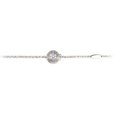 Bracciale neonato Natività rodio pietre celesti gioielli argento Ellius fronte