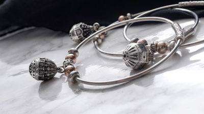 Ellius modular bracelet with dome charms