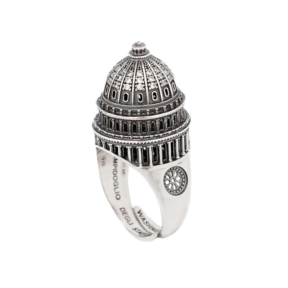 Anello Cupola Campidoglio di Washington gioielli argento Ellius