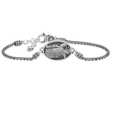 Bracciale Aquila Uomo gioielli argento Ellius