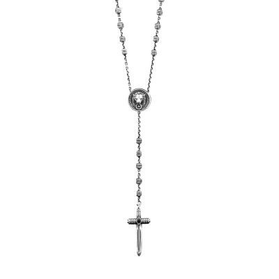 Men's Rosary Necklace Roman Lion Door 
