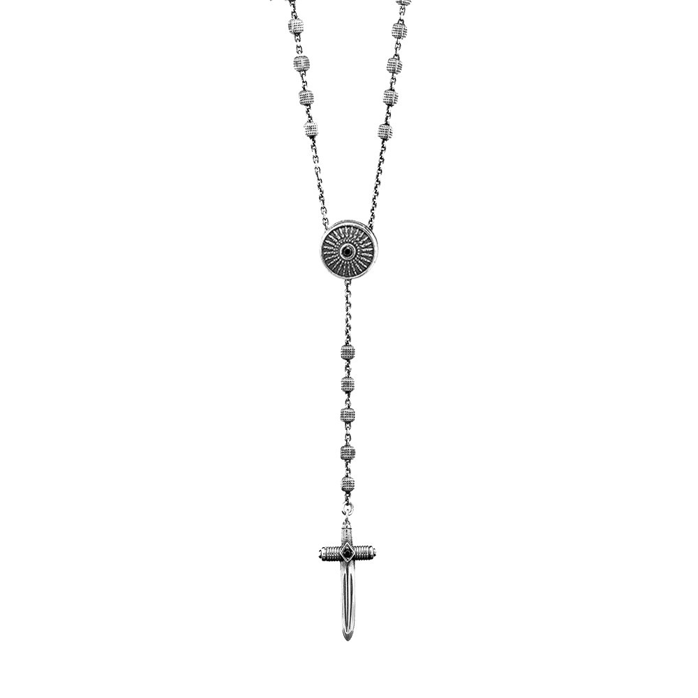 collana rosario scudo uomo argento ellius