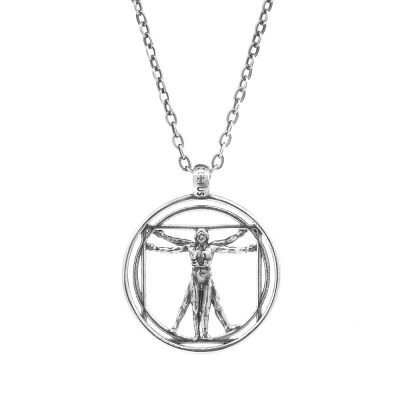 collana uomo vitruviano uomo gioielli argento ellius