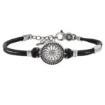 Bracciale Rosone Cattedrale Santa Maria Assunta Cremona argento pelle Ellius